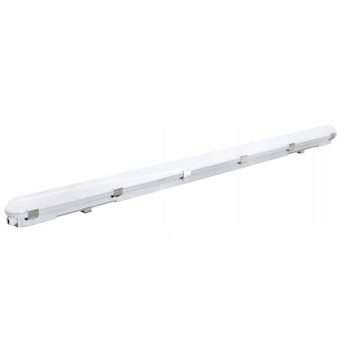 LED херметично осветително тяло (арматура) Bemko C17-HLA3-150-460-4K, 46W, 7800 lm, IP66, 4000K, Сиво (RAL7046), 1465 mm