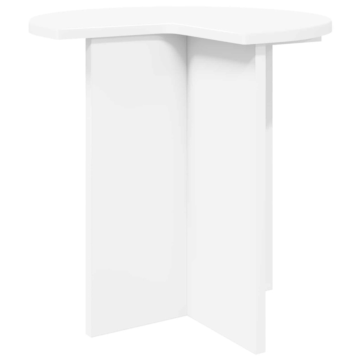 Странична маса vidaXL, Бяло Ø 39 x 38 см Инженерна дървесина