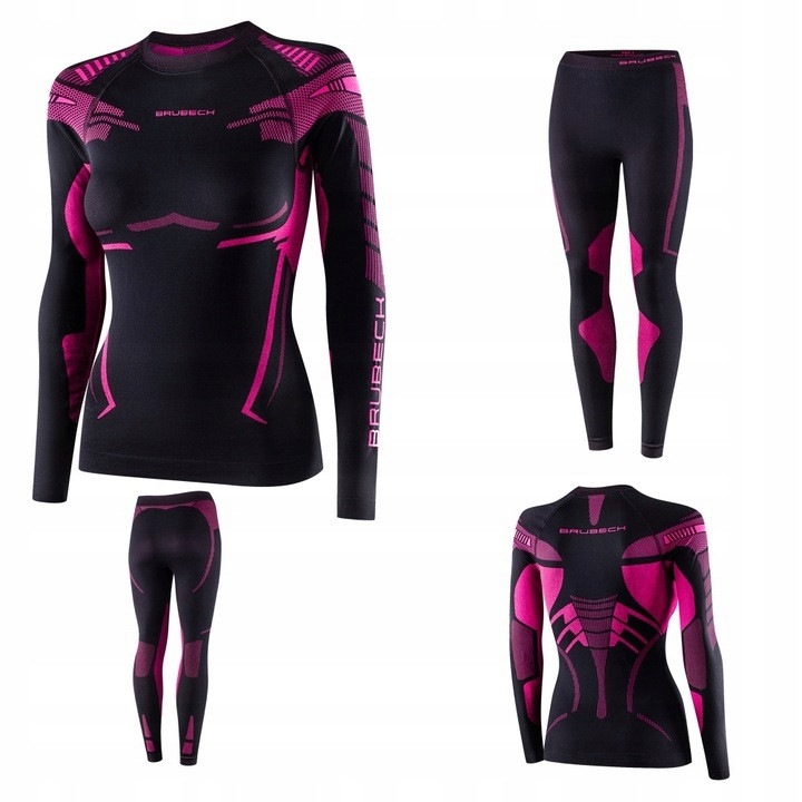 Set de imbracaminte pentru femei BRUBECK DRY LS1569W+LE1326W negru/fuchsia L