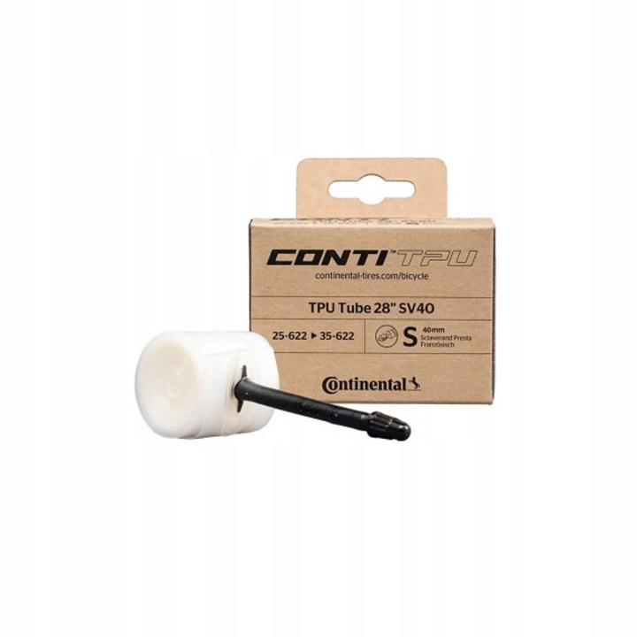 Camera bicicleta Continental 28" TPU 25-35x622mm valve SV40mm set reparare