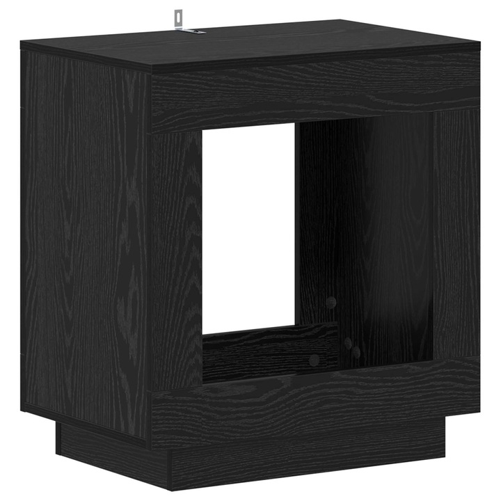 Странична маса vidaXL, Черен дъб 60 x 40 x 65 см Инженерна дървесина