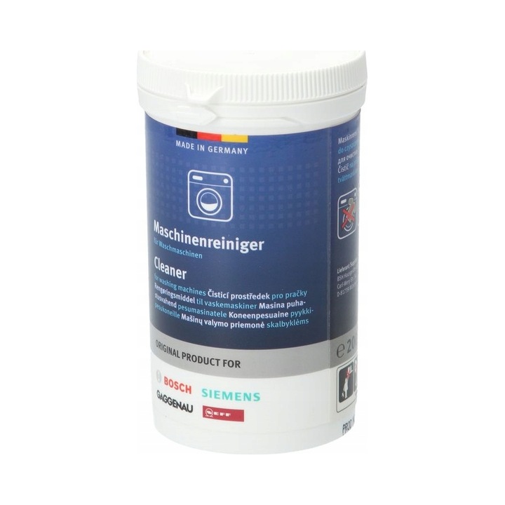 Bosch 00311926 mosógép tisztító/mosószer, professzionális por, vízkő- és zsíreltávolító, fehér, 200g