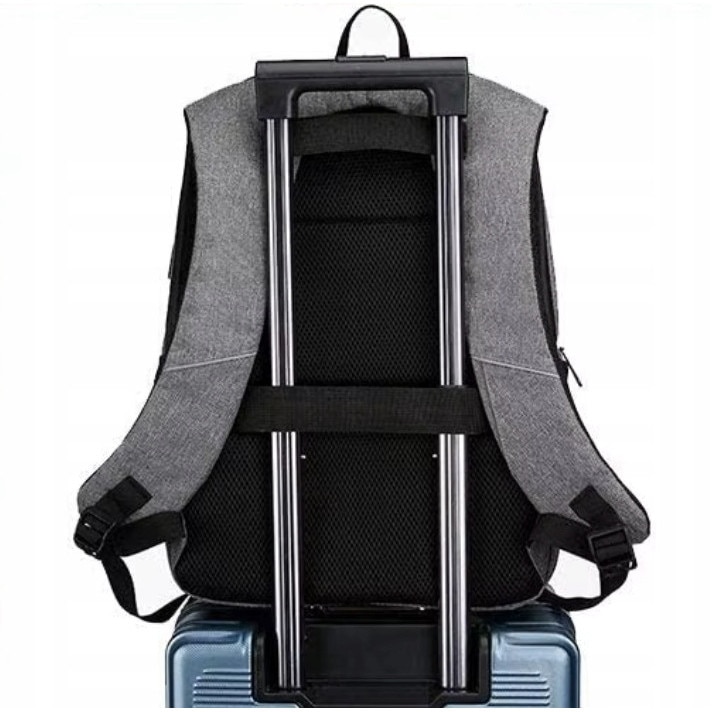 Rucsac DKM laptop 17 inch USB negru 42x31x17cm