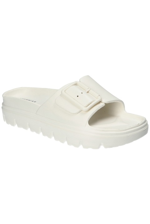 Papuci dama American Club NH200, slip-on, cu reglare prin catarama si talpa antiderapanta, Bej, 37