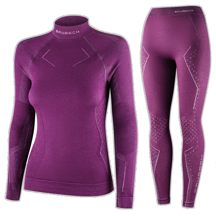 Set de imbracaminte pentru femei BRUBECK EXTREME MERINO fuchsia L