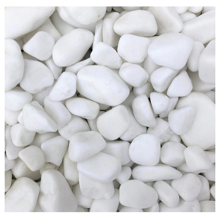 Biovita Otoczak Extra White dekoratív kő, fehér, 30-60mm, 20kg