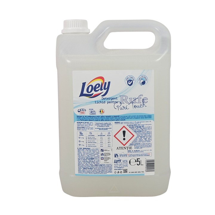 Detergent pentru rufe LOELY Pure Touch fara parfum si colorant 5L