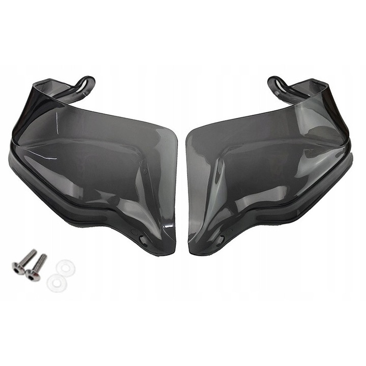 Kormány kézvédő hosszabbító DKM, kompatibilis BMW S1000XR/F800GS/R1200GS/R1250GS/F750GS/F850GS modellekkel, tartós polipropilénből készült, csökkenti a légnyomást, füstszínű, 2 db