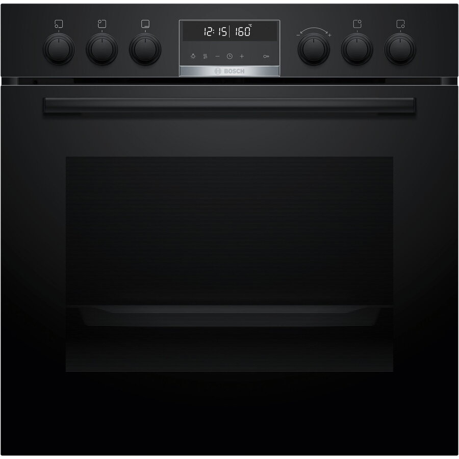 Set aragaz incorporabil Bosch HEG578BB4 și plită electrică NVQ645CB6E, 4 zone inductie, 60 cm, Negru