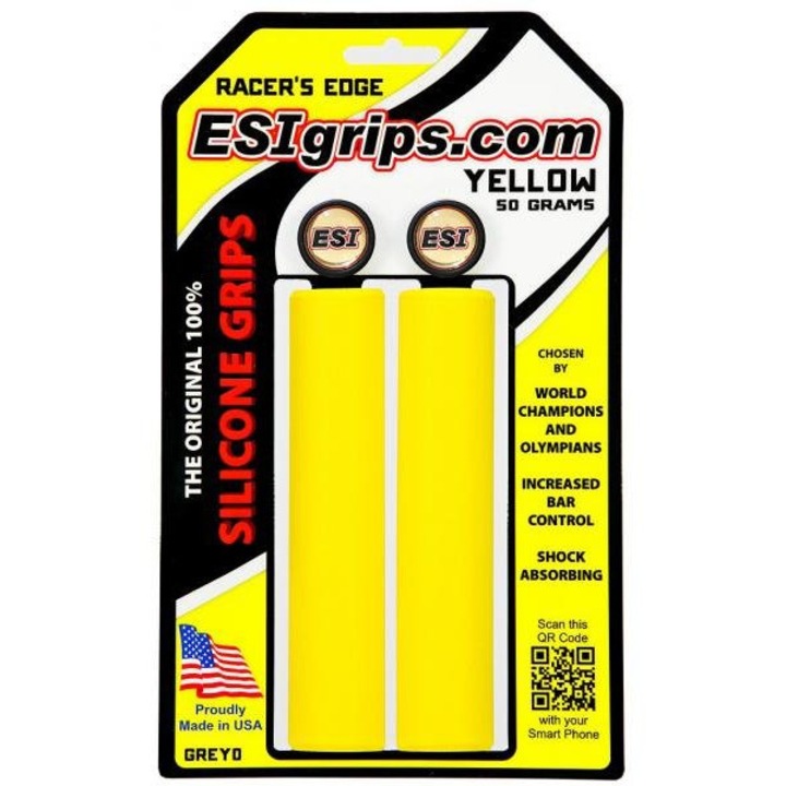 ESI Racer's Edge kerékpár markolat, sárga szilikon, 133x30mm szett
