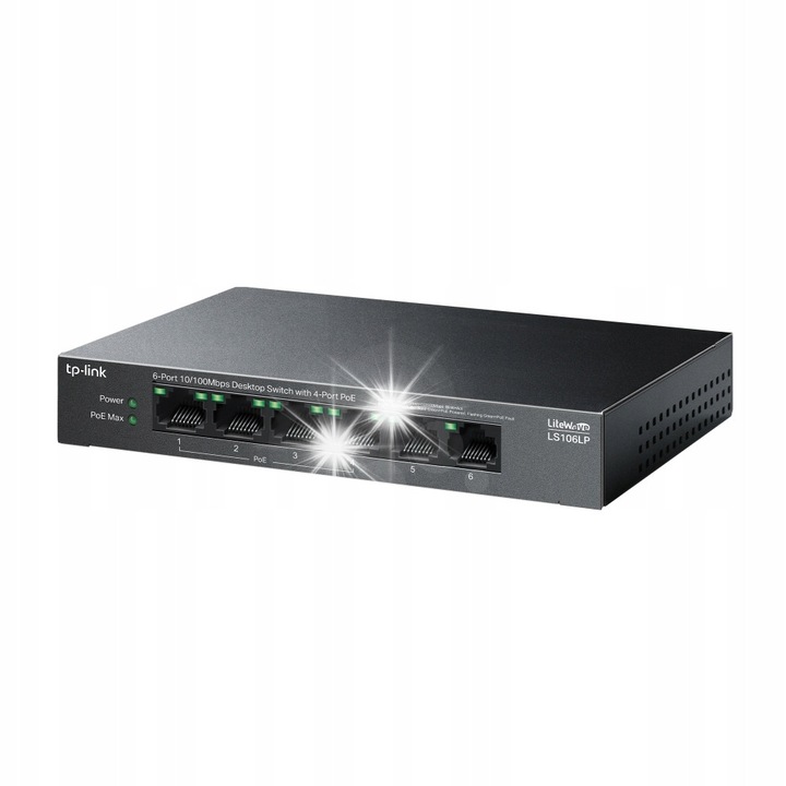 Switch PoE TP-Link LS106LP 6 porturi Fast Ethernet 4x PoE+ Switch