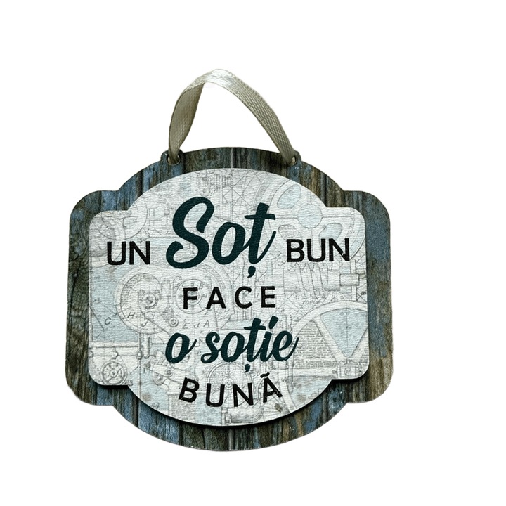 Magnet de frigider personalizat, LimArt, formă specială, mesaj „Un Bunic are argint în păr și aur în inimă”, 82x89mm