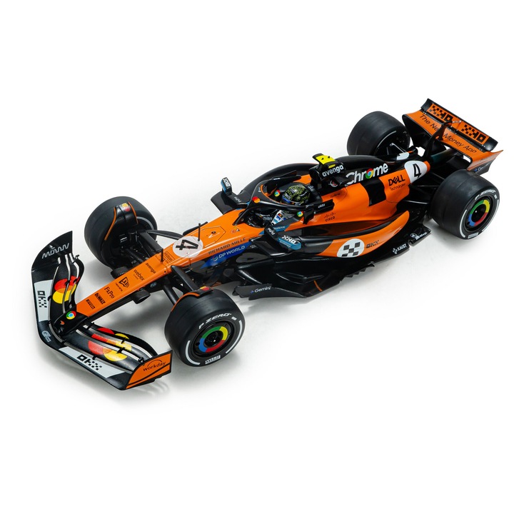 F1 McLaren MCL39 autómodell, 1:18, fém, 28cm, L. Norris pilóta
