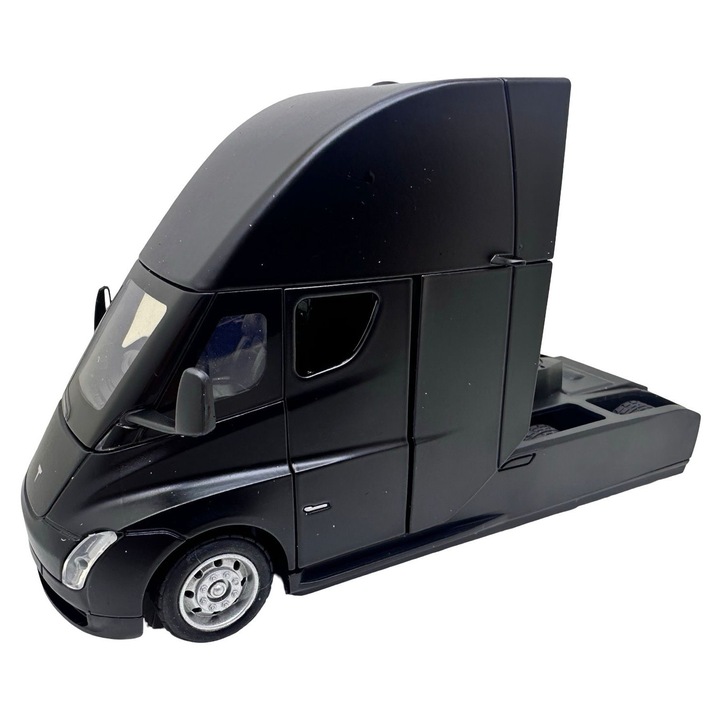 Tesla Semi kamion modell 1:32, fém, nyitható ajtók, szürke