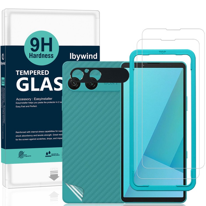 Folie Sticla Ibywind pentru Sony Xperia 10 VII 5G, Pachet 2, Sticla Securizata, protectie pentru obiectiv, Montaj Usor, Duritate Militara, Ultra HD, Anti Zgarieturi, Anti Socuri