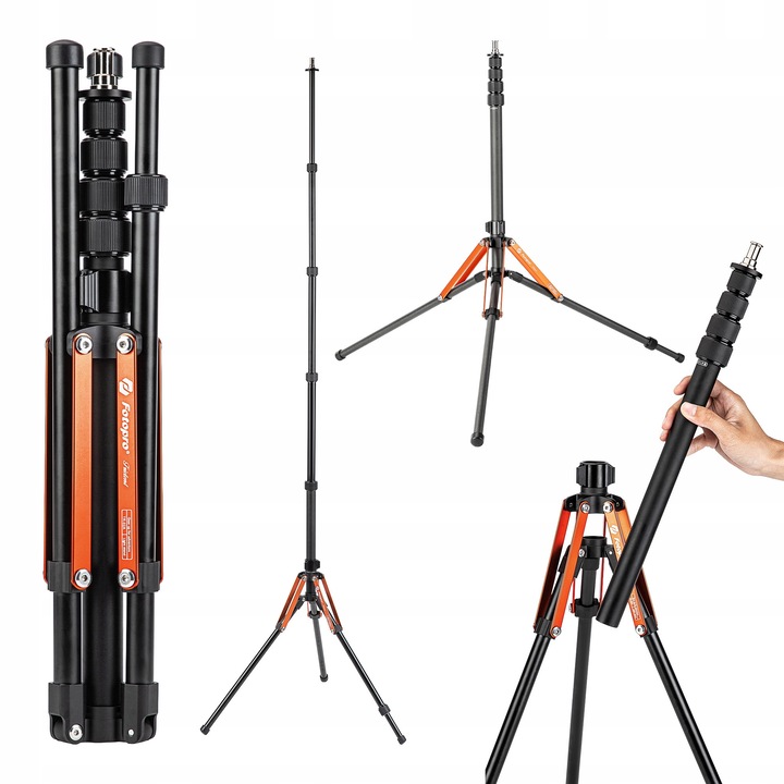 Статив за осветление Fotopro TR-02A алуминий 178см черен