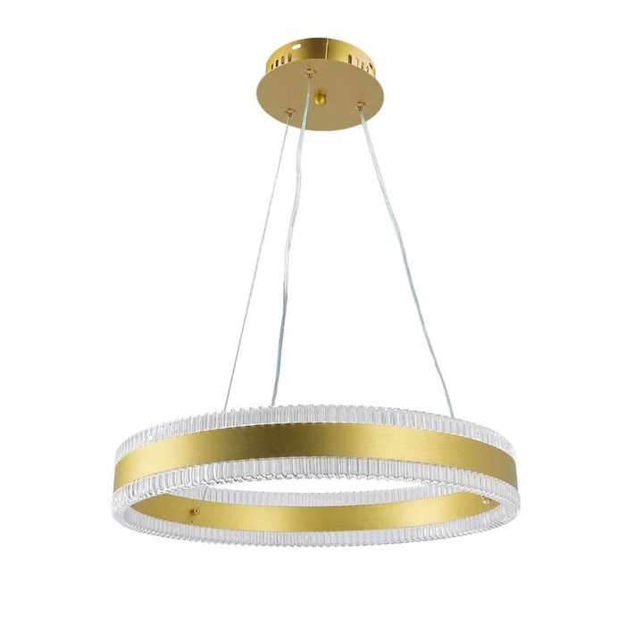 LED пендел 70 W, 4900 lm, 175-265V, златист, IP20, 100 x 40 см, 3CCT, димируем, дистанционно управление