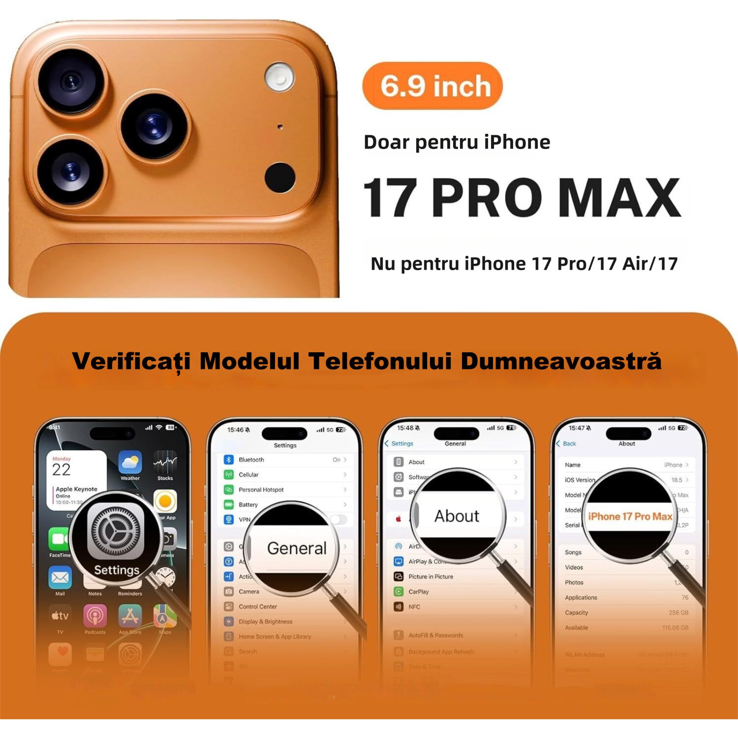 Husa de Protectie pentru iPhone 17 Pro Max, MOGU, Suport cu inel Magnetic 360, Buton de Control al Camerei, compatibila cu Incarcarea Wireless, Husa pentru Telefon cu Suport, Rezistenta la Amprente si la Uzura, care nu Ingalbeneste, TPU, Transparent