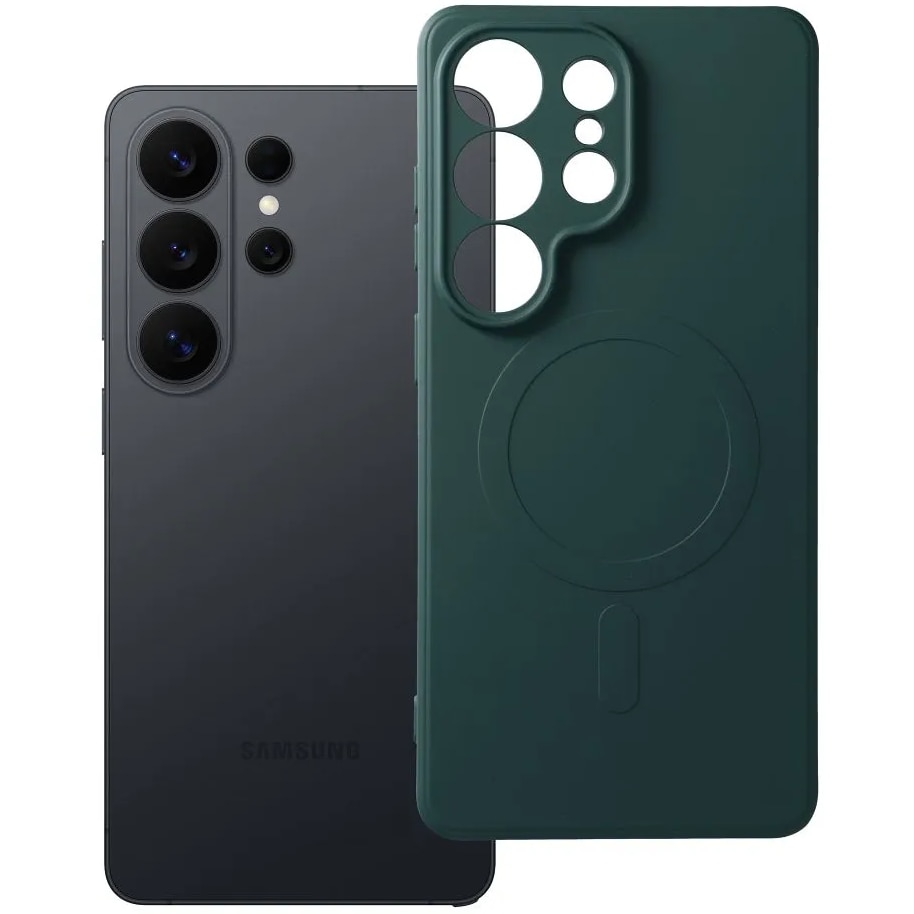 Husă MagSafe pentru Samsung Galaxy S26 Ultra, silicon, verde