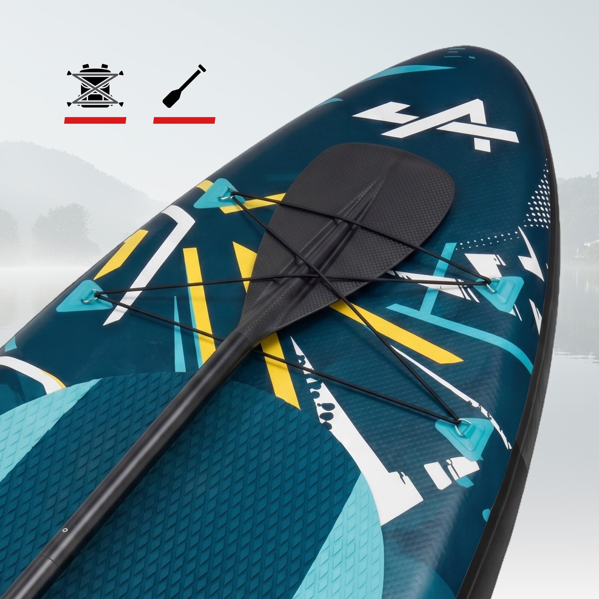 Placa SUP gonflabila Athler Zander 350, 350x80x16cm, 180kg, Set complet ...