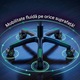 Геймърски стол GALAXIA ергономичен, LED RGB, лумбален масаж, разтегателна поставка за крака, регулируема облегалка 90-165 градуса, възглавници за врат и кръст, Черен/Зелен