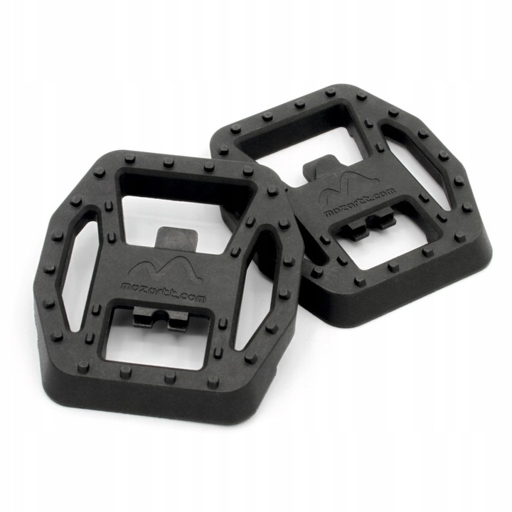 Адаптор за SPD педали Mozartt Senza, платформа 90x80 mm, съвместим с Shimano PD-M (PD-M970/PD-M9000/PD-M540 и др.), лек 60 g, черен, 1 чифт