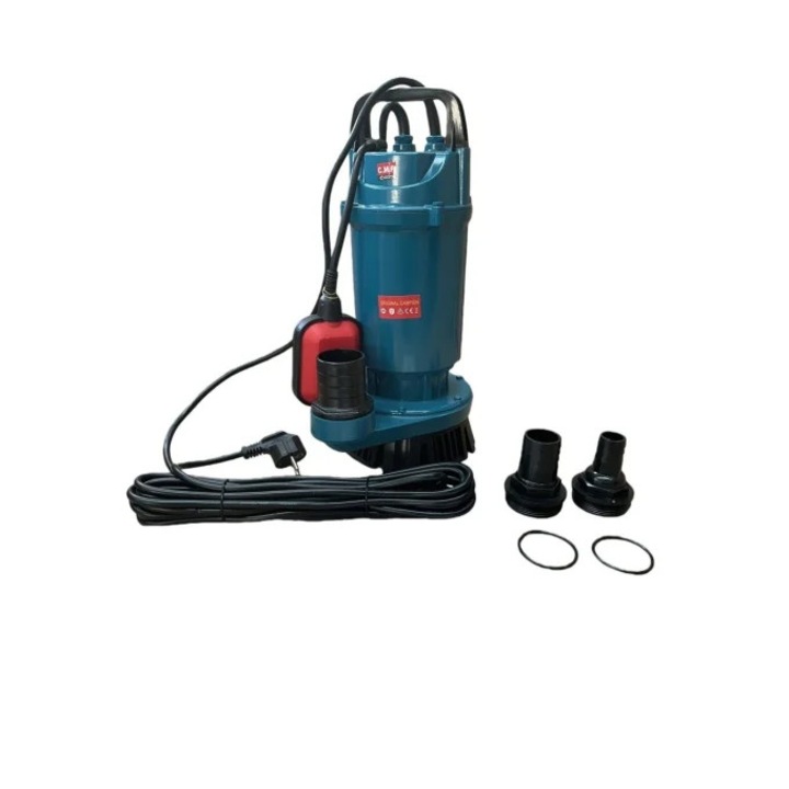 Pompa submersibila apa curata si murdara Campion QDX3-25-0.75F, 0.75kW, 1HP, debit 3 mc/h, inaltime refulare 25m, 2860RPM, 110-220V, cu plutitor, AQUA TECH POWER