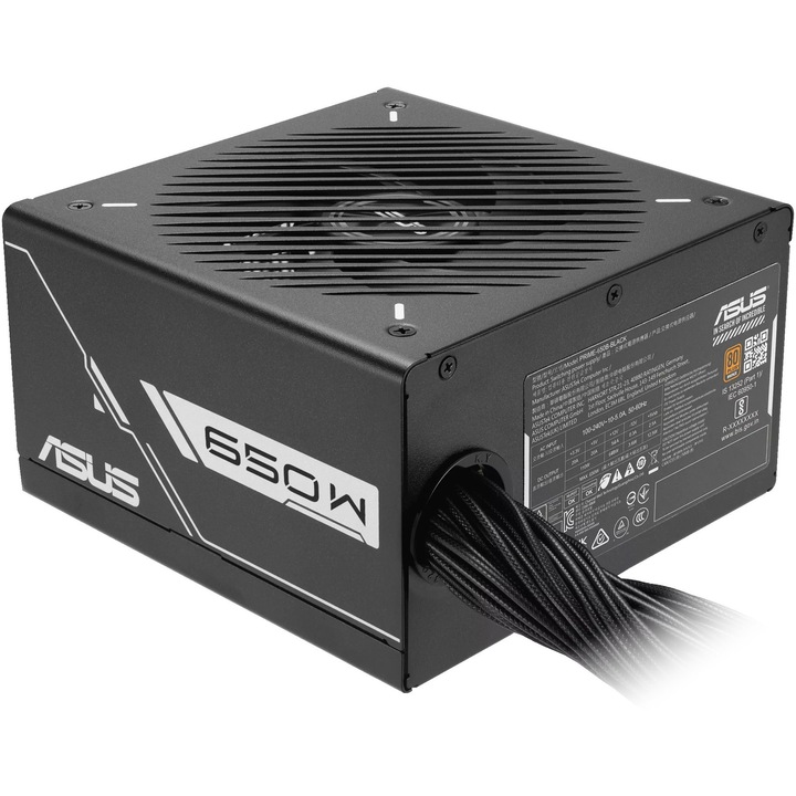 Sursa PC Gaming ASUS PRIME 650W, 80+ Bronze, eficienta ridicata, ventilator silent, negru, 90YE00Y1-B0NA00