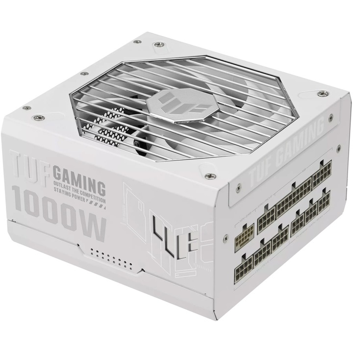 Sursa PC Gaming ASUS TUF GAMING 1000W, 80+ Gold, full modulara, White Edition, stabilitate ridicata, alb, 90YE00S5-B0NA00