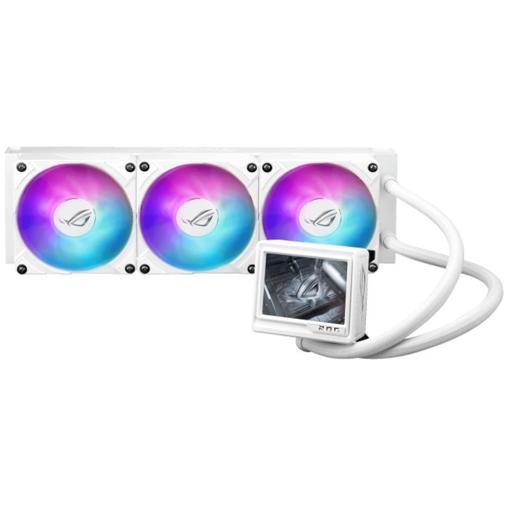 Cooler CPU Gaming ASUS ROG RYUJIN III 360 EXTREME, radiator 360mm, ARGB, display LCD, alb, 90RC0132-M0EAY0