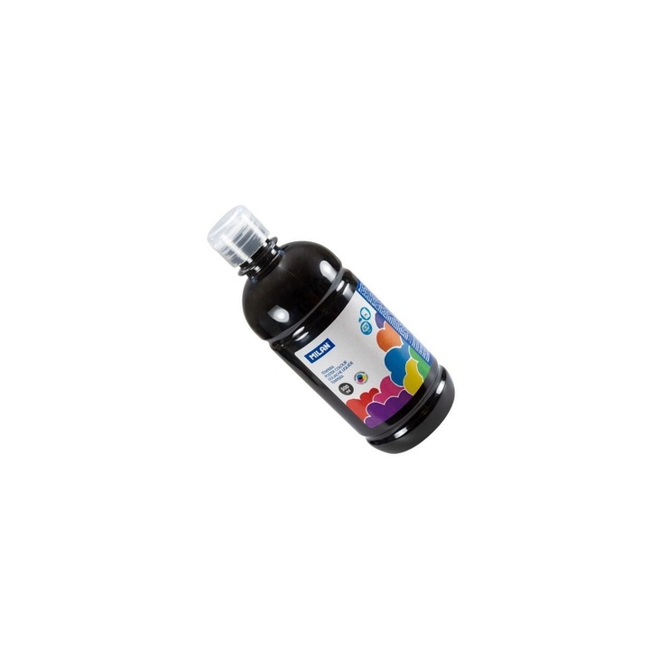 Vopsea Tempera, Negru, 500 ml, pentru pictura si activitati artistice MILAN sku11