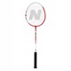 Set badminton Nils 2 palete, 6 fluturi albi, husa, 66cm