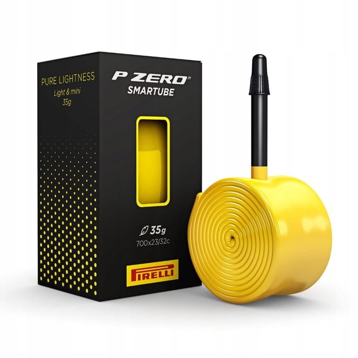 Pirelli P Zero SmarTube kerékpár belső gumi/tömlő, TPU, Presta szelep 42mm, 700x23/32-622 (700c), sárga, 1 db