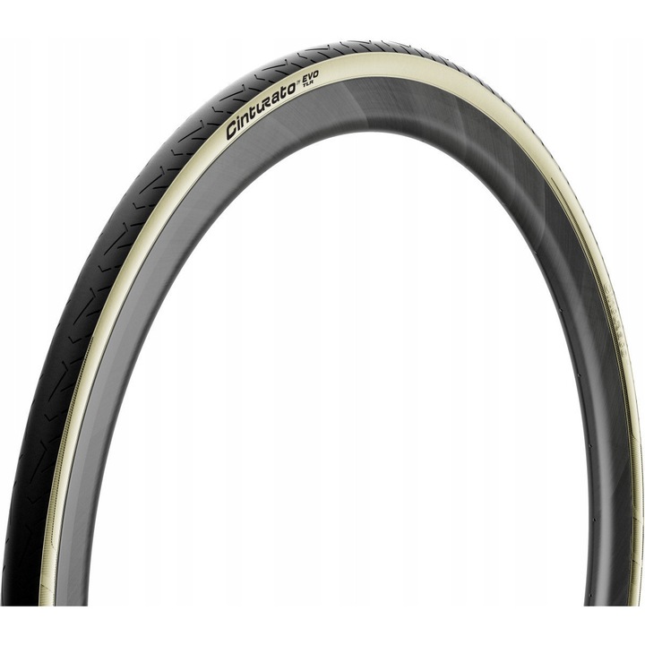 Pirelli Cinturato EVO Retro TLR kerékpár gumiabroncs, TechWALL+ defektvédelem, tubeless ready, Fekete/Bézs, 32x700