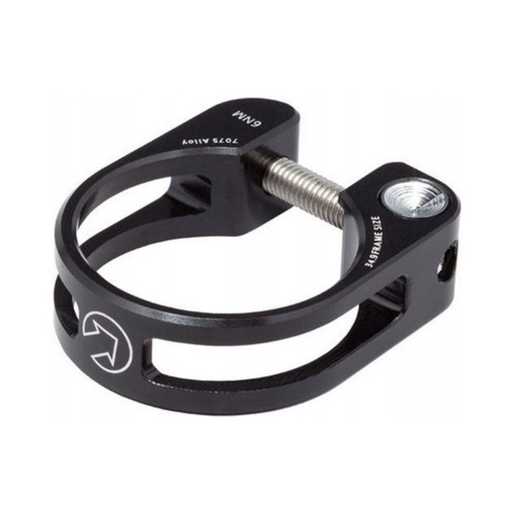 Nyeregcső bilincs Pro PRAC0064, 31,8 mm átmérő, csavarral, fekete, 24 g