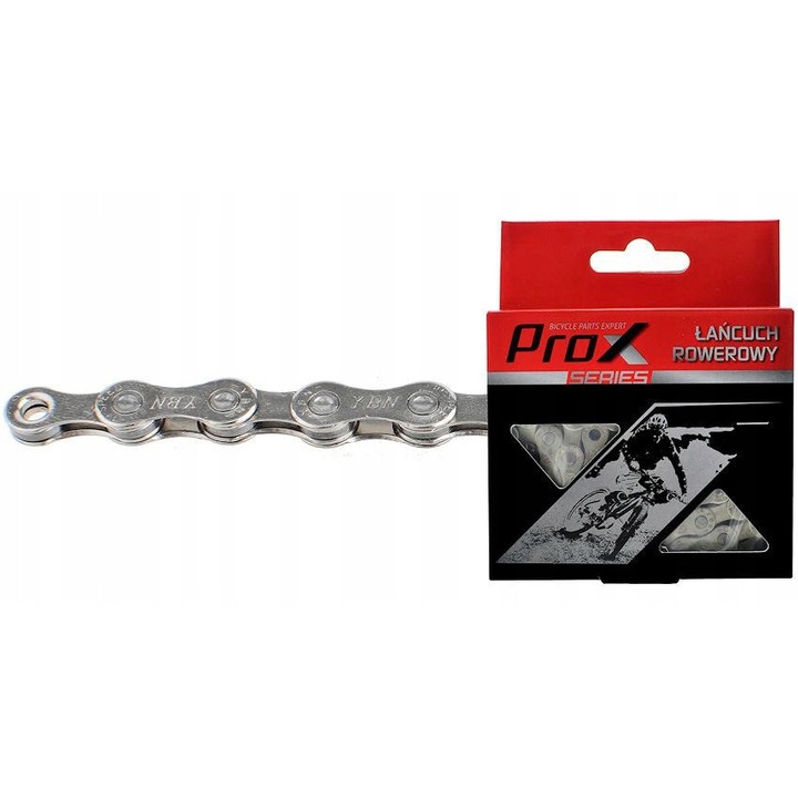 Prox s10s2 kerékpár lánc 10 sebességes 116L ezüst 1/2x11/128inch