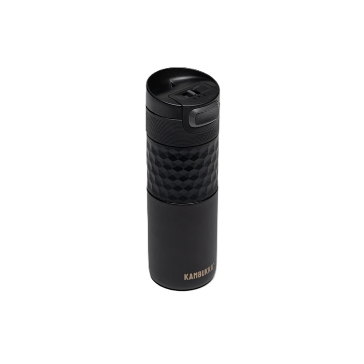 Термочаша ​Kambukka Etna Grip, неръждаема стомана, термокапак 3 в 1 Snapclean®, 500 мл, Black Velvet