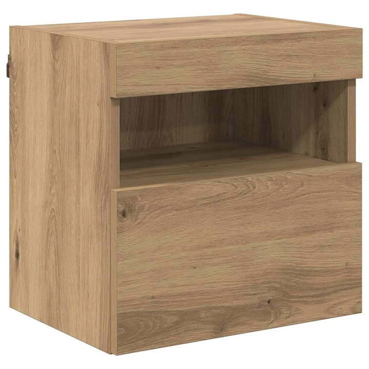 vidaXL TV Fali Szekrény LED-del Artisan tölgy 40 x 30 x 40 cm Faanyag 882973
