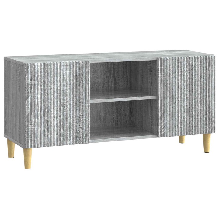 Cabinet TV vidaXL, Sonoma gri 102 x 34 vidaXL, 5 x 50 cm Lemn prelucrat