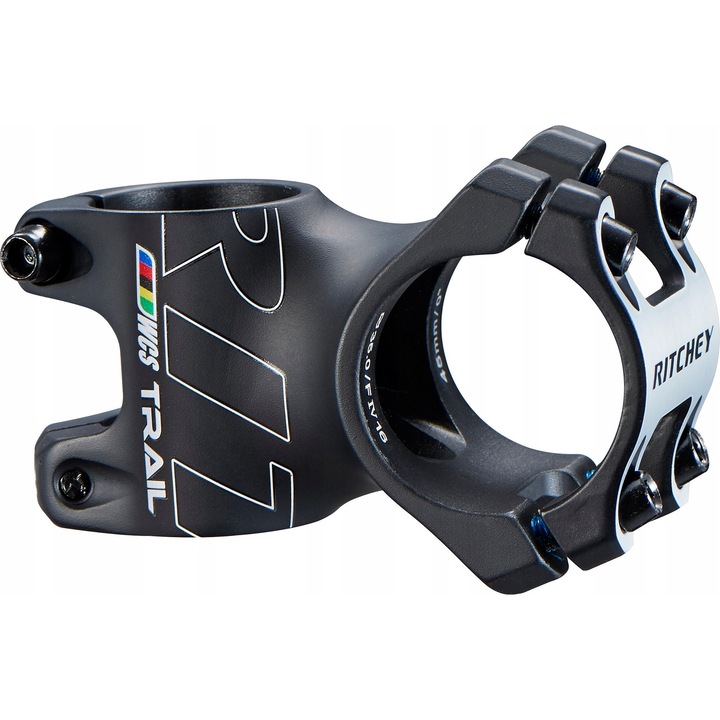 Ritchey WCS Trail 35.0 C220 kormányszár, 2014-es alumínium, 4 csavaros, 35mm-es kormányokhoz, 1 1/8" villarögzítés, 0° szög, 60mm, matt fekete
