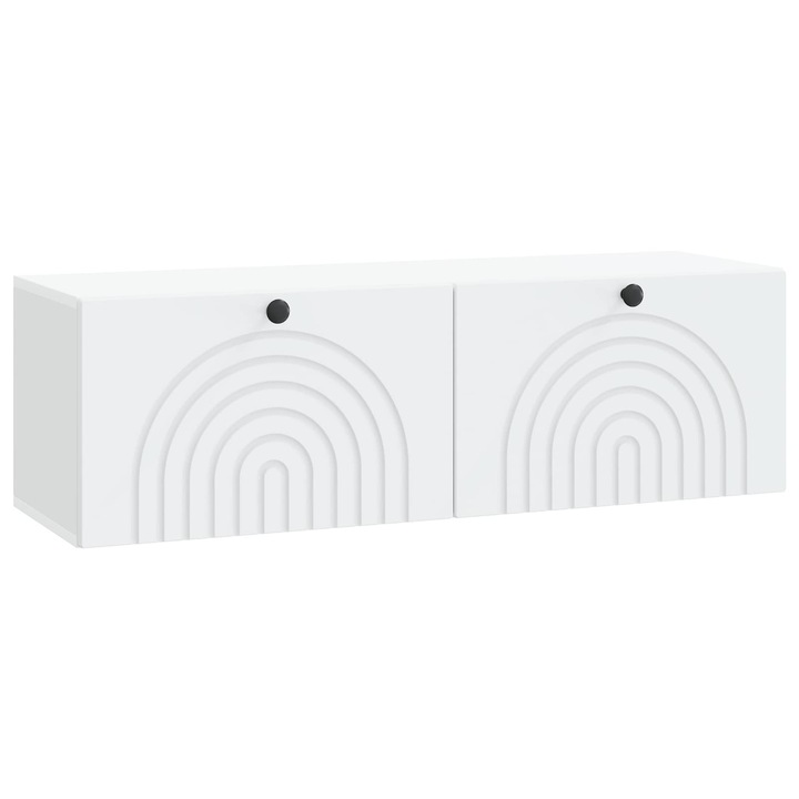 Oglinda TV montata pe perete vidaXL, Alb 98 x 31 x 30 cm Lemn prelucrat