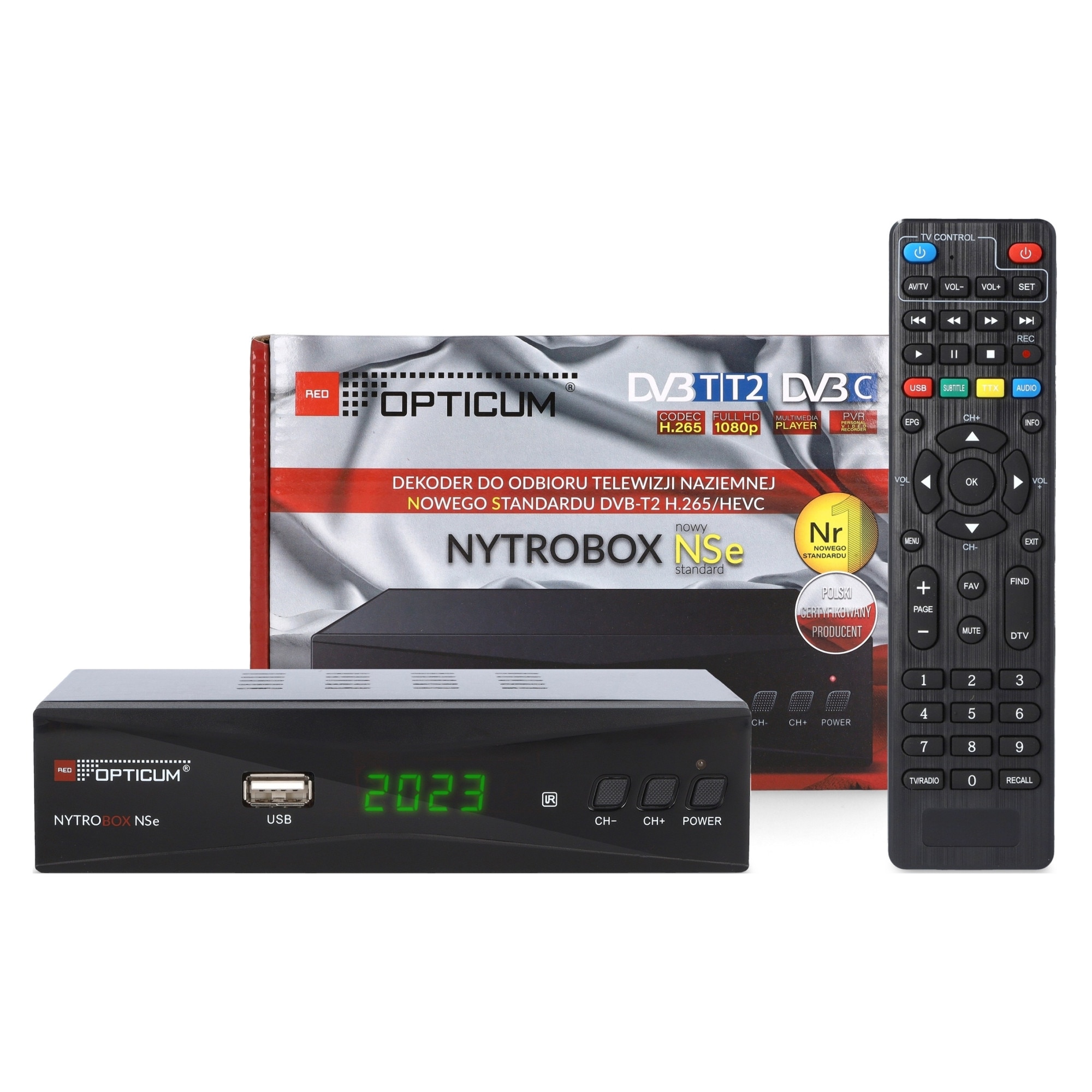 Decodor TV LTC DVB-T2 si DVB-C H.265 HEVC Full HD, USB, HDMI