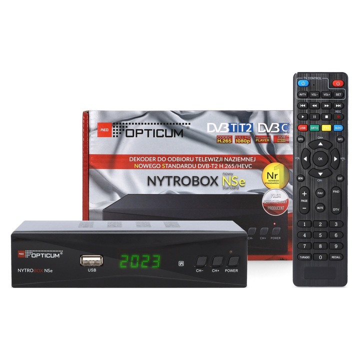 Tuner digital Opticum Nytrobox NSe Full HD negru
