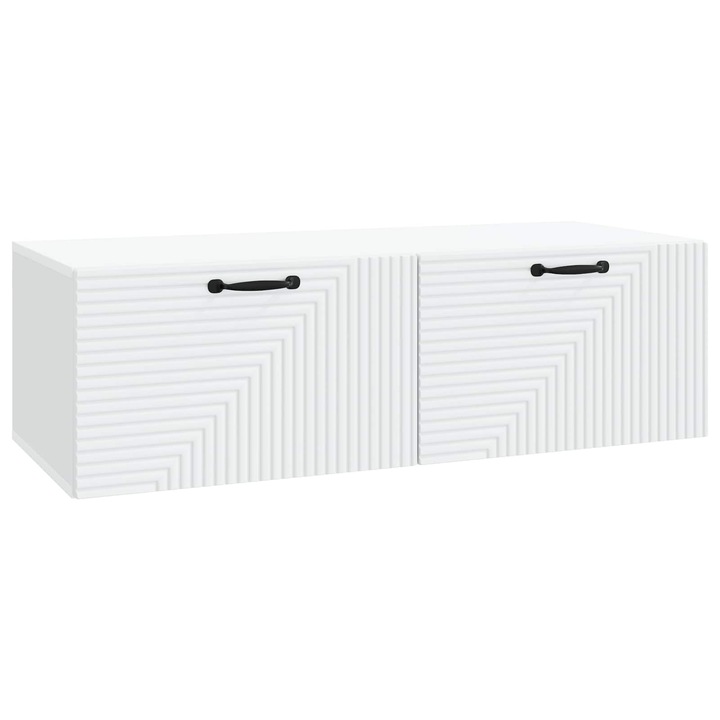 Oglinda TV montata pe perete vidaXL, Alb 98 x 41 x 30 cm Lemn prelucrat