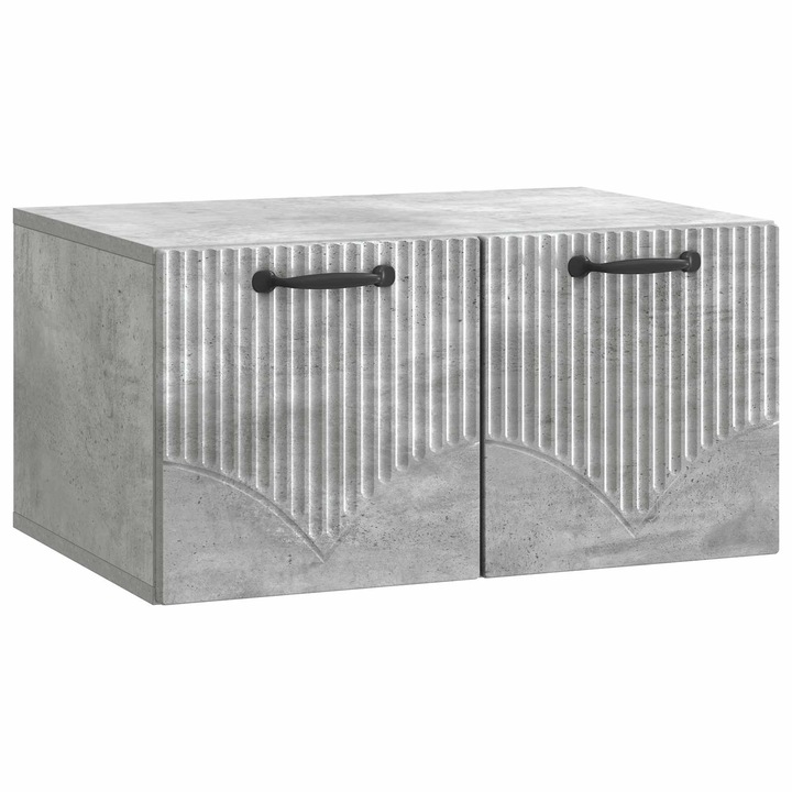 Oglinda TV montata pe perete vidaXL, Gri Beton 59 vidaXL, 5 x 41 x 30 cm
