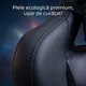 Геймърски стол GALAXIA ергономичен, LED RGB, лумбален масаж, разтегателна поставка за крака, регулируема облегалка 90-165 градуса, възглавници за врат и кръст, Черен