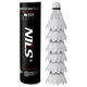 Set badminton Nils 2 palete, 6 fluturi albi, husa, 66cm