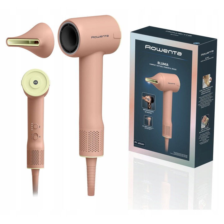 Сешоар Rowenta Blumia HY5N11, лек, йонизация, бял, компактен 350г