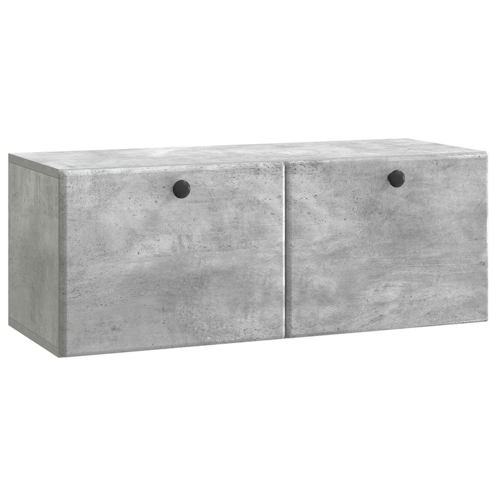 Oglinda TV montata pe perete vidaXL, 78 vidaXL, 5 x 31 x 30 cm Gri Beton