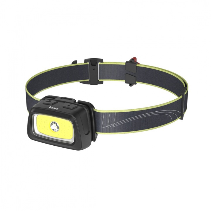 Фенер Hama HL350 LED, 3 LED, 350 lm, 7 режима, 6.1x4.6x3.3 см, батерии